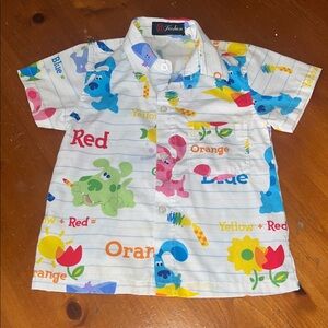 Colorful Blues Clues Kids Shirt with Fun Prints Size 2T